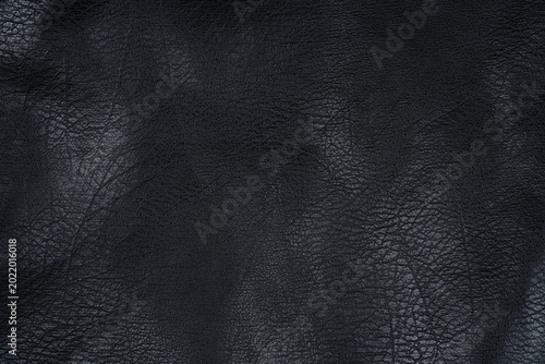 Schilderij op canvas Black leather fabric texture detailed surface close up