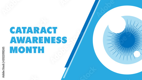 Foto Cataract Awareness Month. June. Banner, card, and background.
