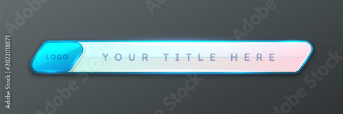 Modern Gradient Lower Third Banner Template for Broadcast and Streaming