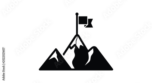 goal setting Line art vector simple abstract graphic