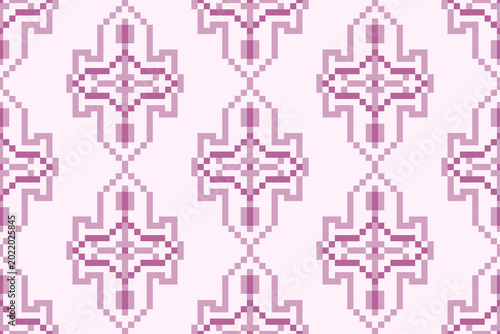 Seamless pixel pink pattern illustration