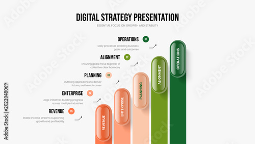 Tableau sur toile Business Launch Slide Template Vector Illustration