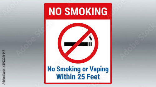 Fotografie No smoking or vaping allowed sign.