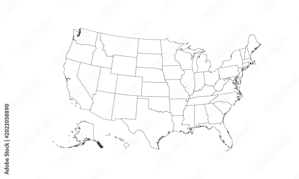 Fototapeta premium Maps of the United States