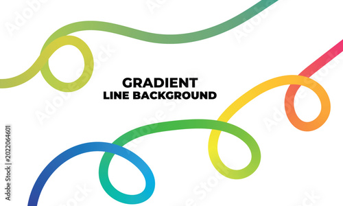 Vibrant gradient line background with colorful swirling shapes