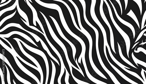Black and white zebra stripe pattern.