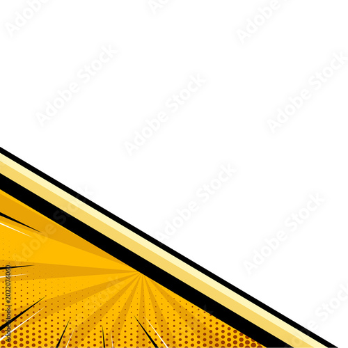 Cuadro en lienzo Comic Pop Art Corner Border