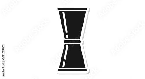 Photos Black cocktail jigger isolated on white background, bar tool for measuring drink