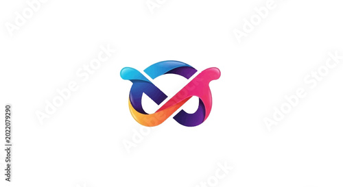 Colorful Infinity Symbol Logo Design.