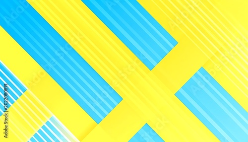 Vibrant Yellow Blue Geometric Pattern Background.