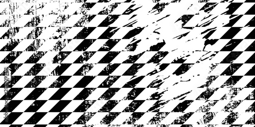 Racing flag sport background horizontal grunge checkered pattern vector design with empty space