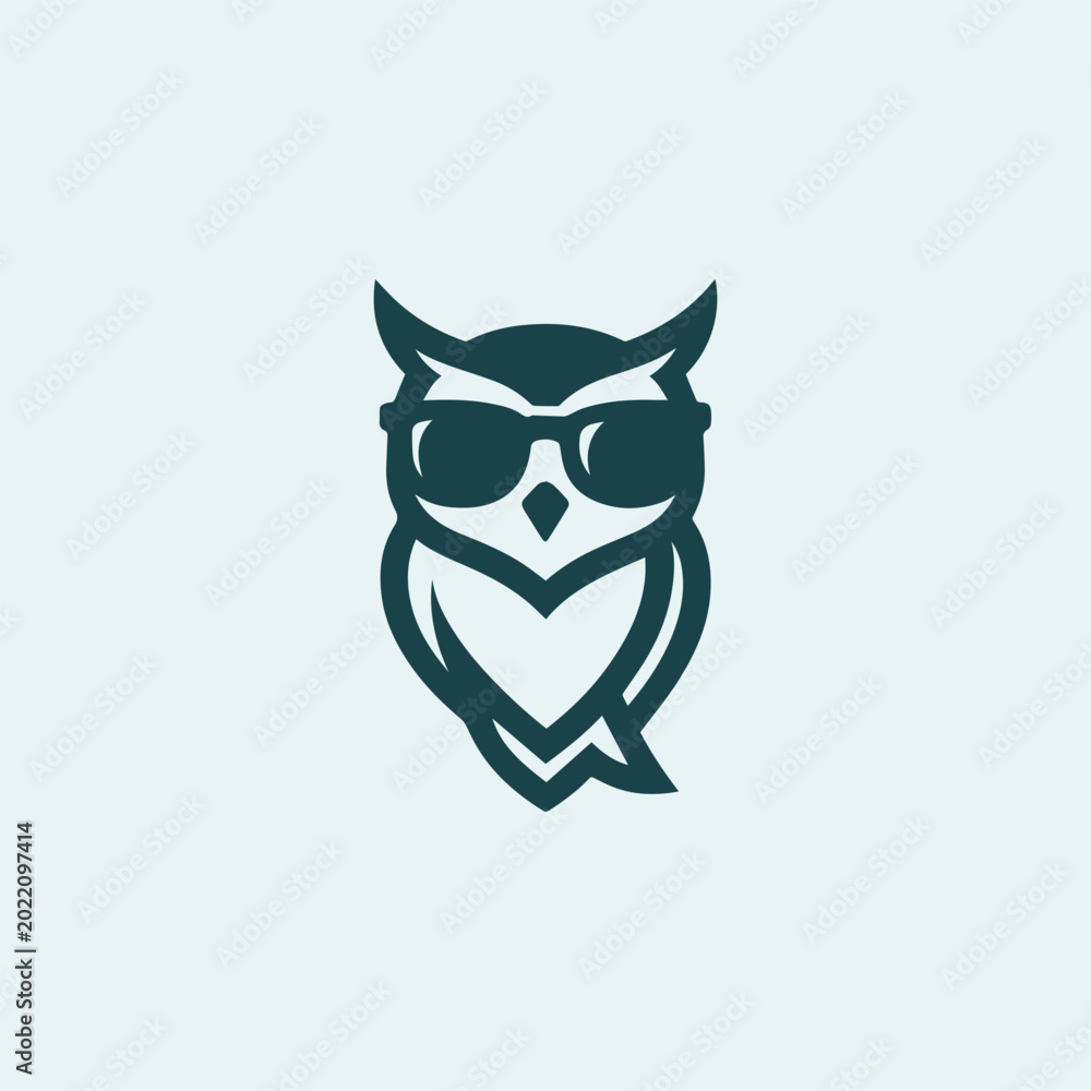 Fototapeta premium Cool Owl Bird Logo
