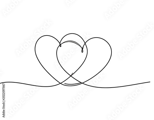 Intertwined hearts art