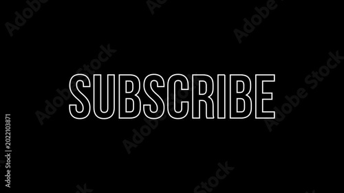 subscribe outline stroke text animation