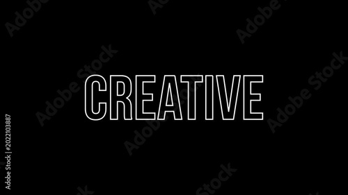 creative outline stroke text animation
