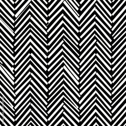 Black and White Chevron Pattern Seamless Texture Design