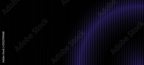 Fotografi Ribbed fractal glass texture with dreamy purple and black gradient, futuristic e