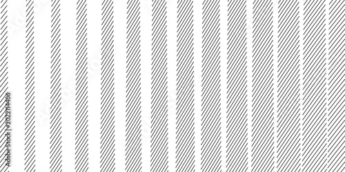 фотографія Elegant gray ticking stripe pattern on a white background