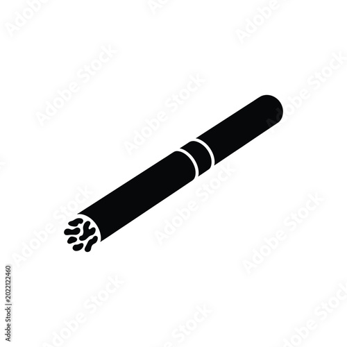 Bild auf Leinwand Cigar silhouette on a white background simple black design