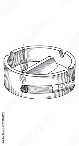 Isolated Ashtray Illustration Transparent Background