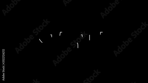 start up outline stroke text animation
