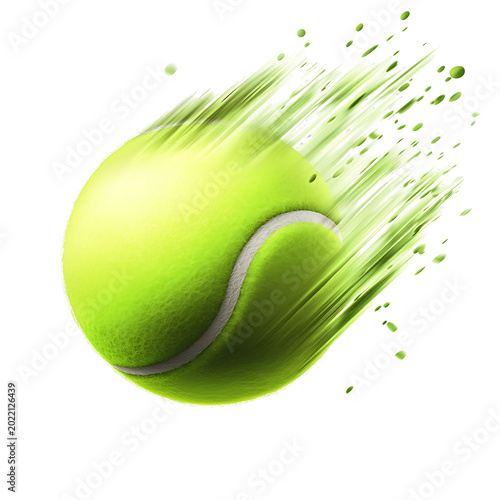 Tennis Ball on Green Grass Nature isolated on a transparent background