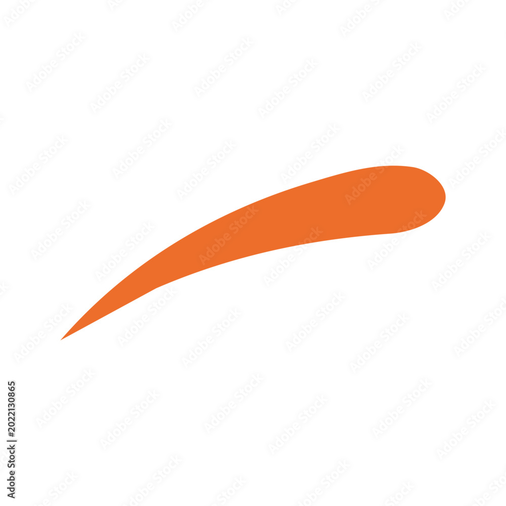 Naklejka premium Abstract orange swoosh shape design element