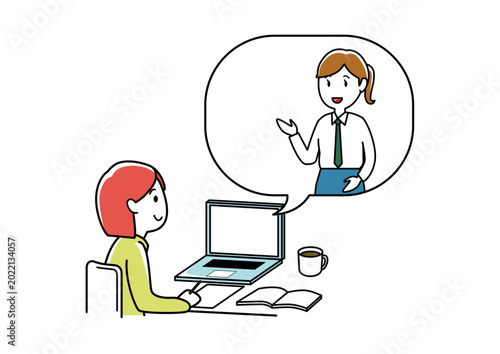 オンラインで話を聞いたり通話する人 01