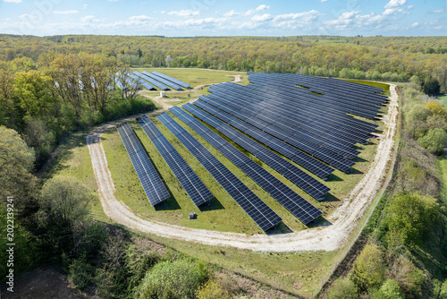 Champ solaire photovoltaïque à Golbey dans les Vosges