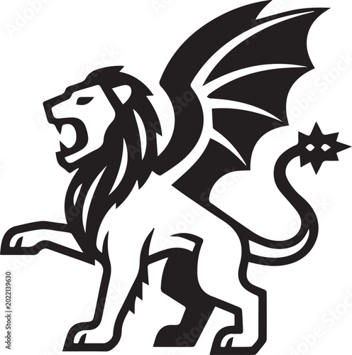 Принти на полотні Fantasy Creatures Vector Icons Collection Magical Beasts, Mythical Creatures, Dr