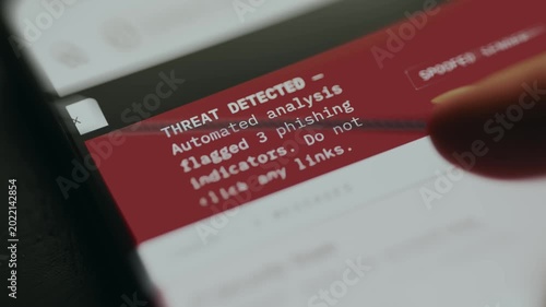 Automated system has detected a phishing attempt