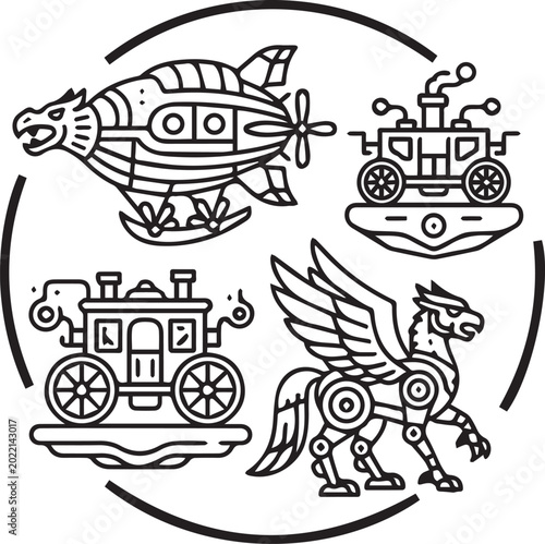 Photography Fantasy Vehicles Advanced Highly Detailed Magical  Sci-Fi Transportation Icons f
