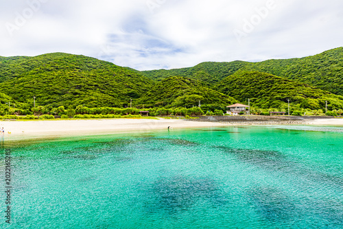 奄美大島　タエン浜海水浴場の風景