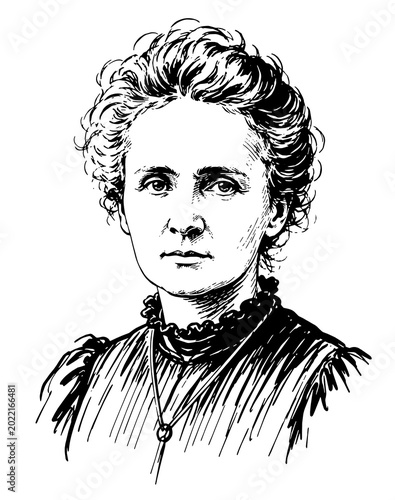 Quadro su tela Marie Skłodowska Curie Polish-French Physicist, Chemist, and Nobel Prize Laureat