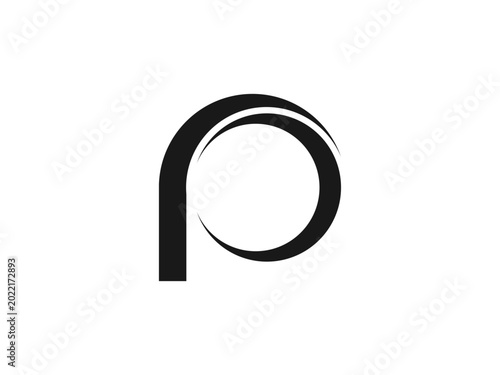 Bild auf Leinwand logo Line P black