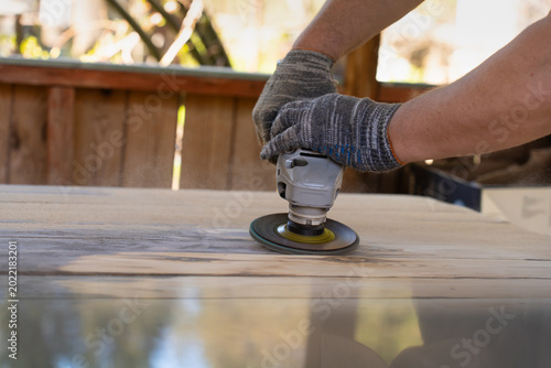 Photos Furniture Maintenance Task With Professional Tool Being Used By Handyman In Gaze
