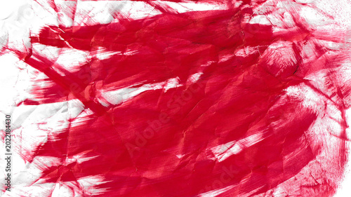 Red Paint Brush Strokes Isolated on White Background