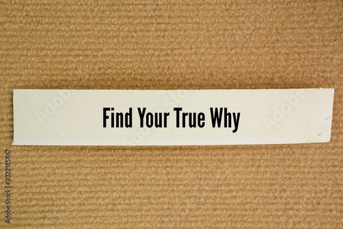 фотографія Words or quotes of inspiration and motivation to succeed Find Your True Why
