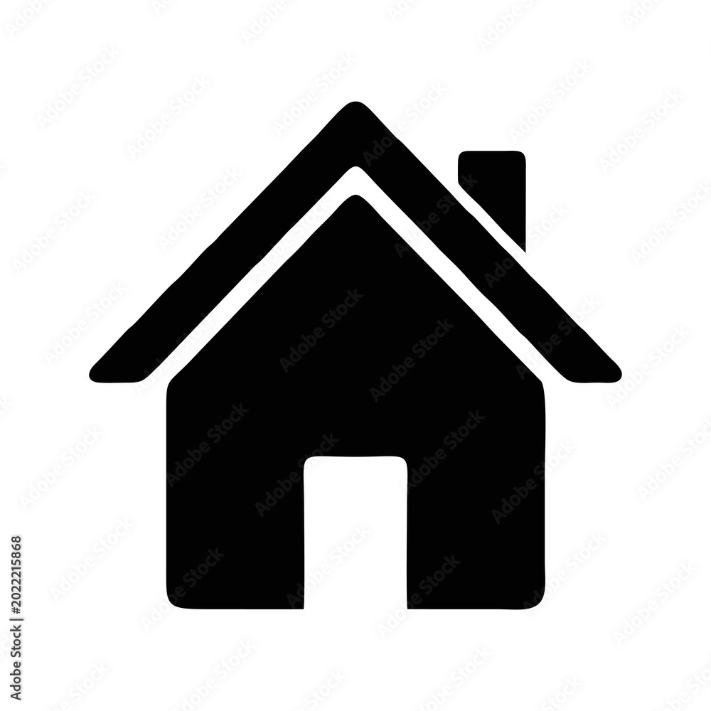 Fototapeta premium Minimalist house icon vector illustration isolated on white background