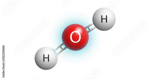 Cuadro en lienzo Hydrogen Peroxide Molecule Chemical Structure Illustration.