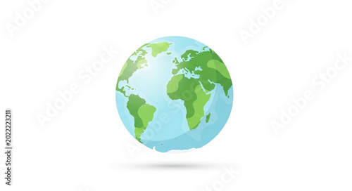 Photos Illustration of Planet Earth with continents and oceans.
