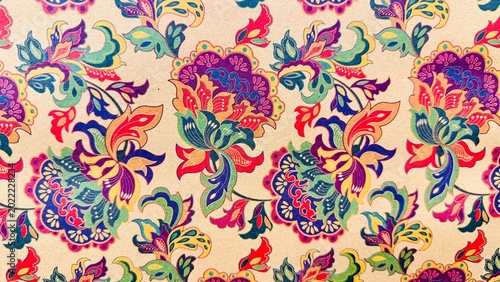 Vintage Floral Seamless Pattern with Colorful Ornamental Design