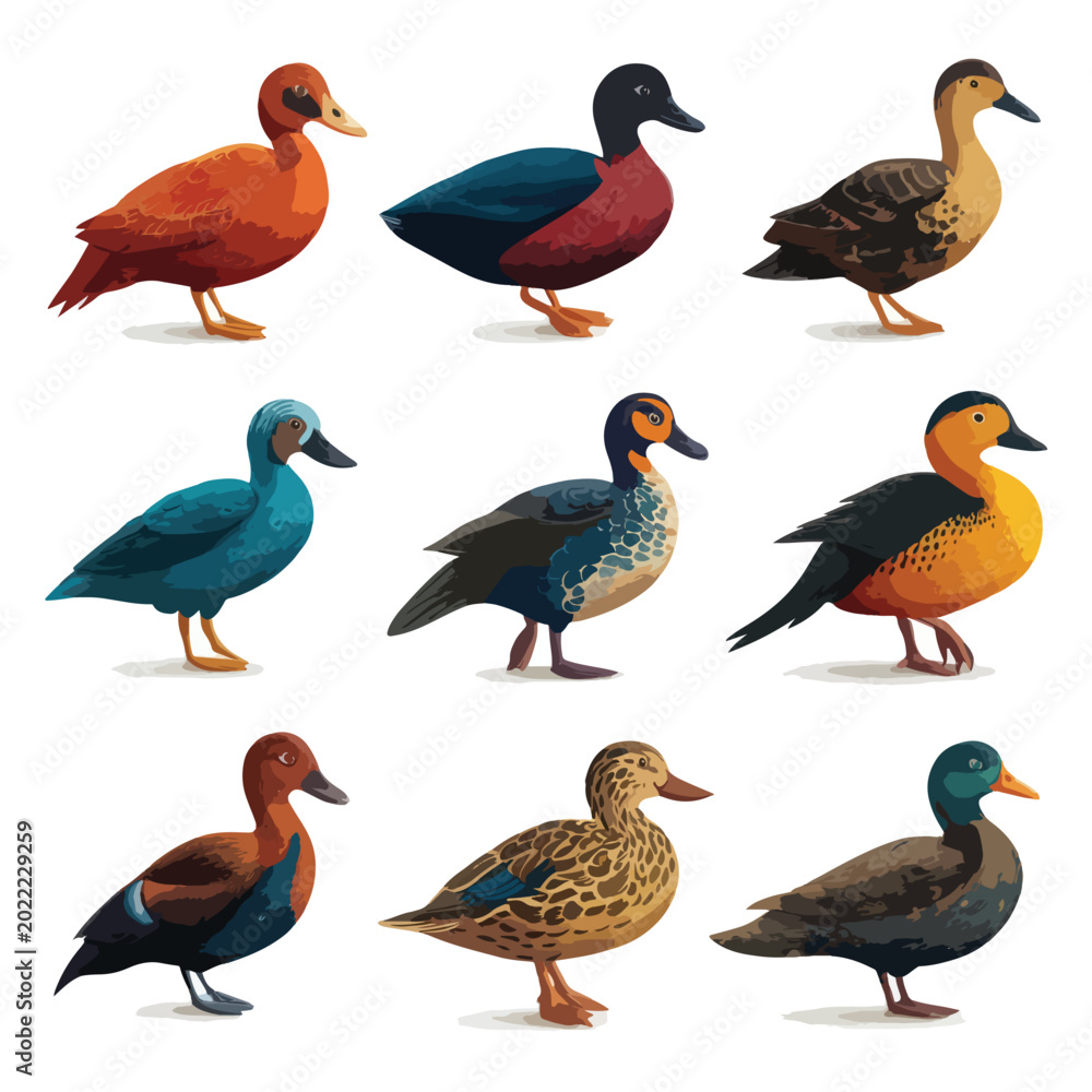 Obraz premium set of ducks