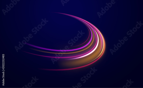 Foto Fire ring spirals burn with glowing spark texture