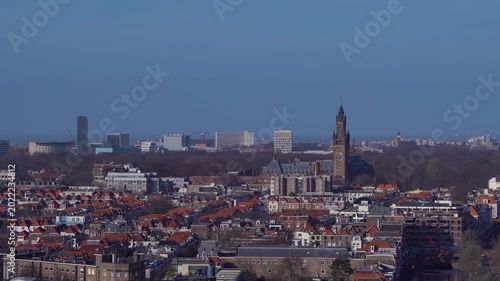 Panoramic View of City Skyline from The Hague Tower