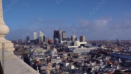 Panoramic View of City Skyline from The Hague Tower