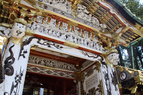 karamon gate in a buddhist and funerary complex (tosho-gu) in nikko in japan 