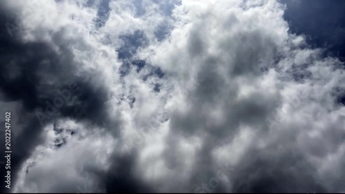 Storm clouds rolling in with lightning