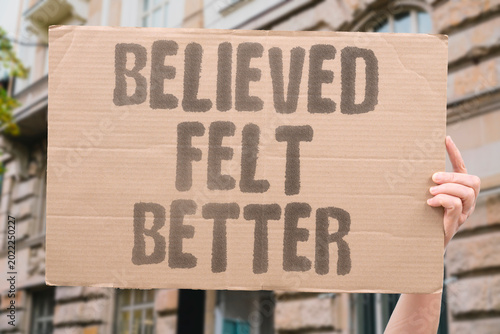 Εκτύπωση καμβά "Believed Felt Better" People adopt false beliefs when they feel emotionally better than facts