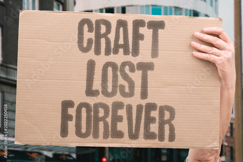 Canvastavla "Craft Lost Forever" Traditional crafts disappear because generations choose not to learn
